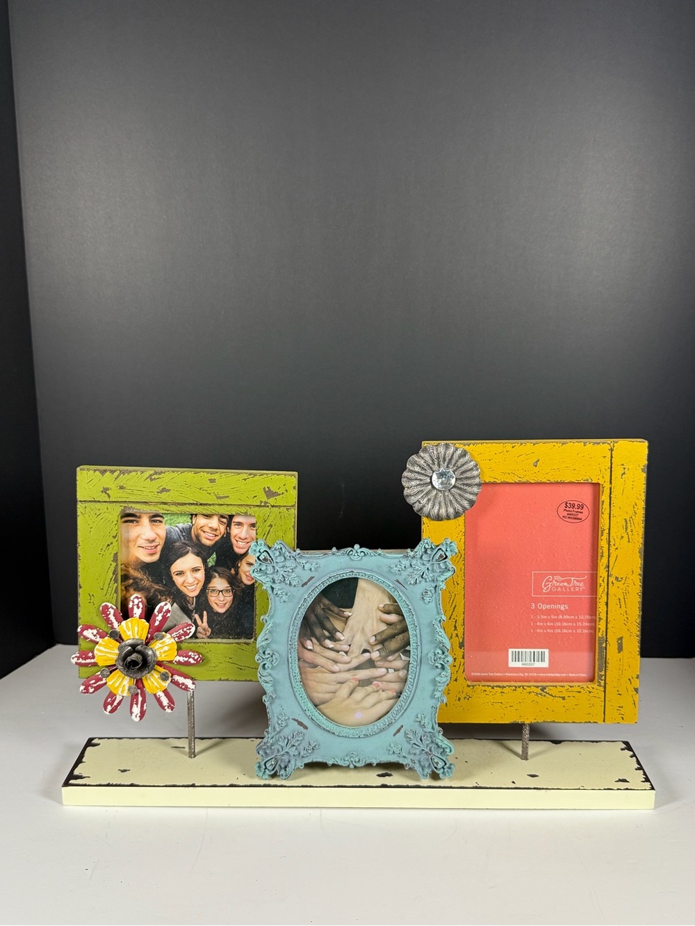 Green Tree Gallery Rustic 3 Photo Tabletop Frame Stand - Picture 6 of 6